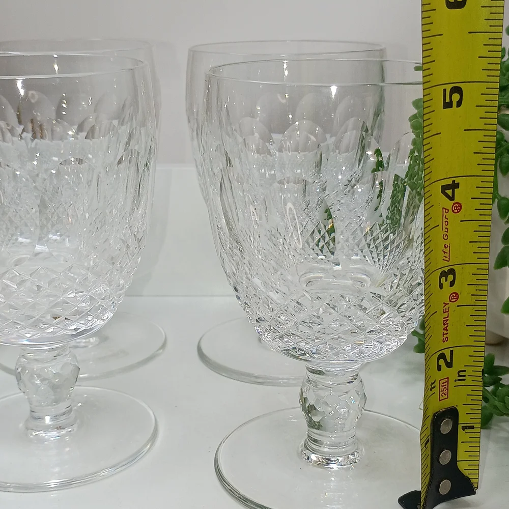 Waterford Crystal Clear Wine Goblets Set Of 4